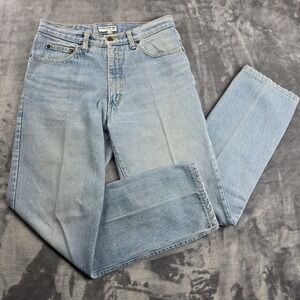 VTG Guess Jeans USA Georges Marciano 33 Light Wash Blue Triangle Logo 90s Mens